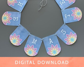 Digital Download - PDF File / Baha'i / Bahai / Multicolor Banner/ The Master / Day of the Covenant