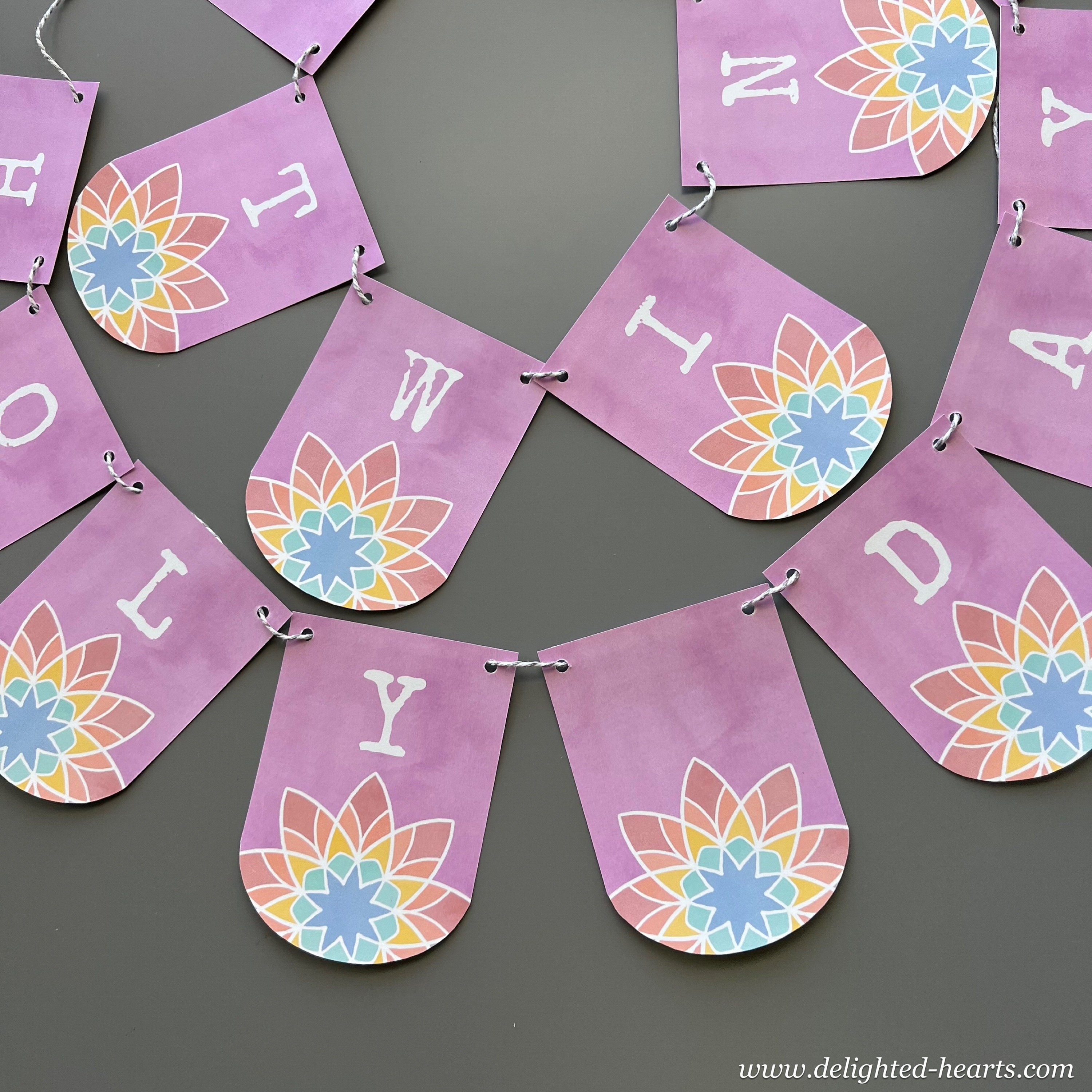 Digital Download - PDF File / Baha'i / Bahai / Multicolor Banner/ Twin ...