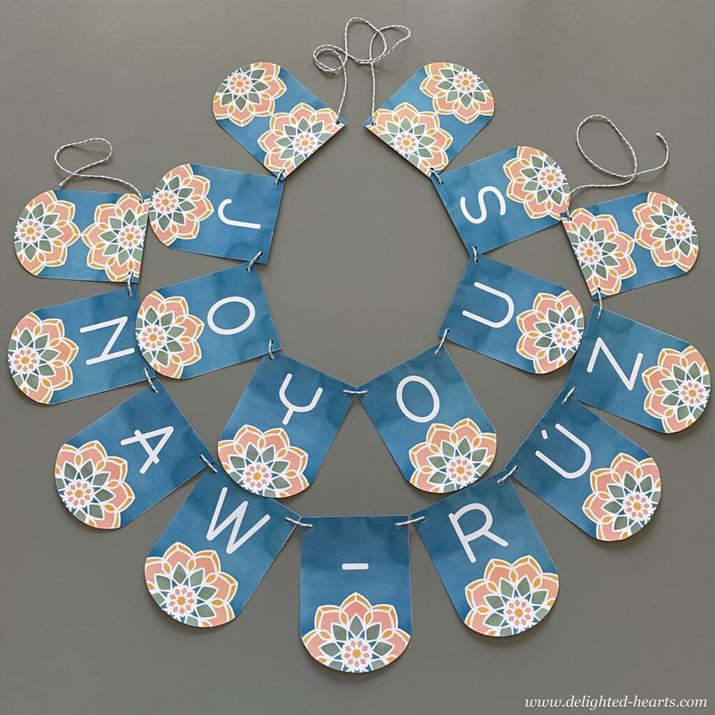 Digital Download - PDF File / Baha'i / Joyous Naw-ruz Banner / Blue ...