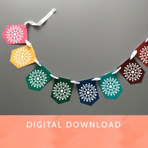 Digital Download - PDF File / Baha&#39;i / Multicolor Background Nine-Pointed Star / Bahai Banner AyyamiHa Banner / NawRuz Banner