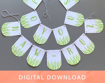 Digital Download - PDF File / Baha'i / Joyous Naw-Ruz / Grass