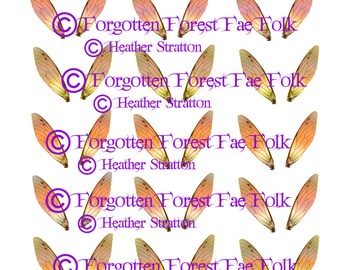 Assorted Printable Fall themed fairy wings