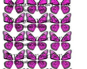 Pink monarch butterfly wings