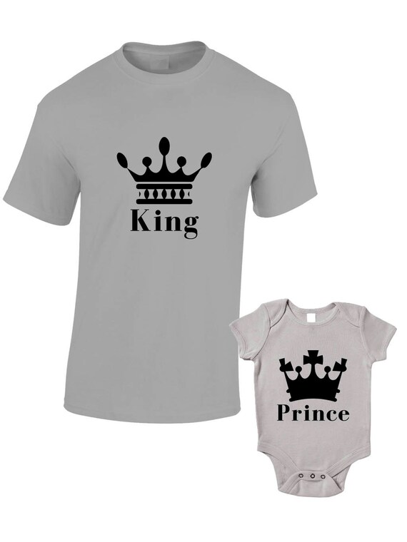Items similar to King & Prince TShirts or Baby Grow Matching Father Son Child Gift Set (2