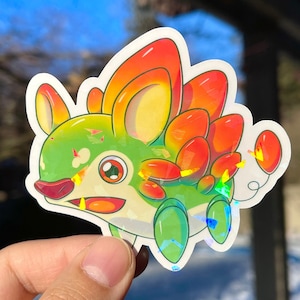Sticker en vinyle Pokemon cactus mignon, sticker espace personnel pour ordinateur portable ou de coque de téléphone, stickers planificateur de journal Holo Kawaii, bouteille d'eau étanche