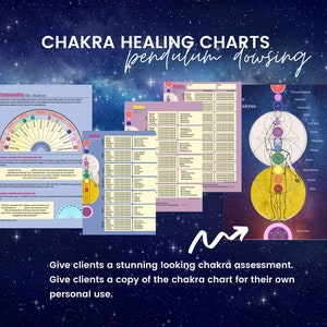 Chakra Healing Charts - Advanced Client Dowsing PDFs, Energy Healing, Instant Download