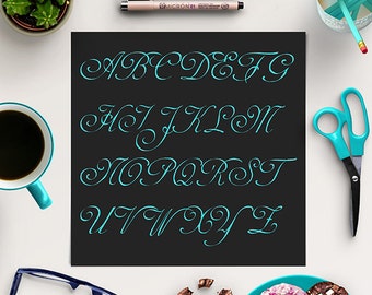 Blue Glitter Alphabet / Glitter Letters Clip Art / Aqua Blue Font / Blue Glitter Alphabet Clipart / Coupon Code: BUY5FOR8