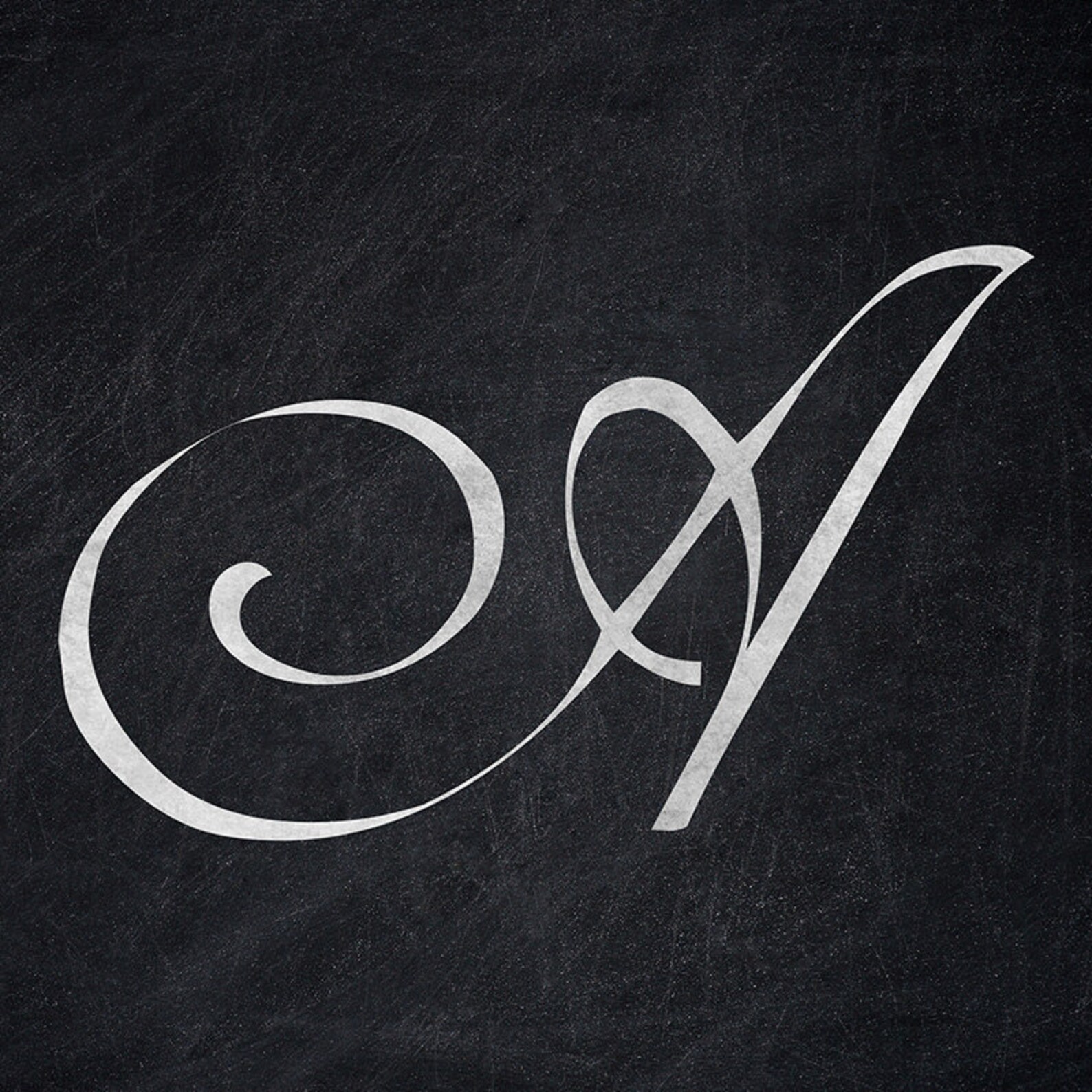 CURSIVE HANDWRITING Chalkboard Alphabet Chalkboard Letters Etsy