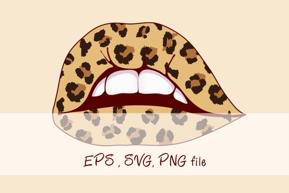 Download Leopard Print Lips Svg Eps And Png File Cheetah Lips Design Cutting And Sublimation By North Sea Studio Catch My Party