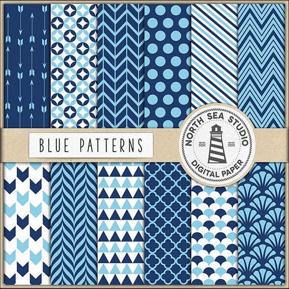 Navy Digital Paper, Navy Paper, Printable Backgrounds, Digital Scrapbooking, 12 JPG, 300 dpi Files, Instant Download Il_570xn