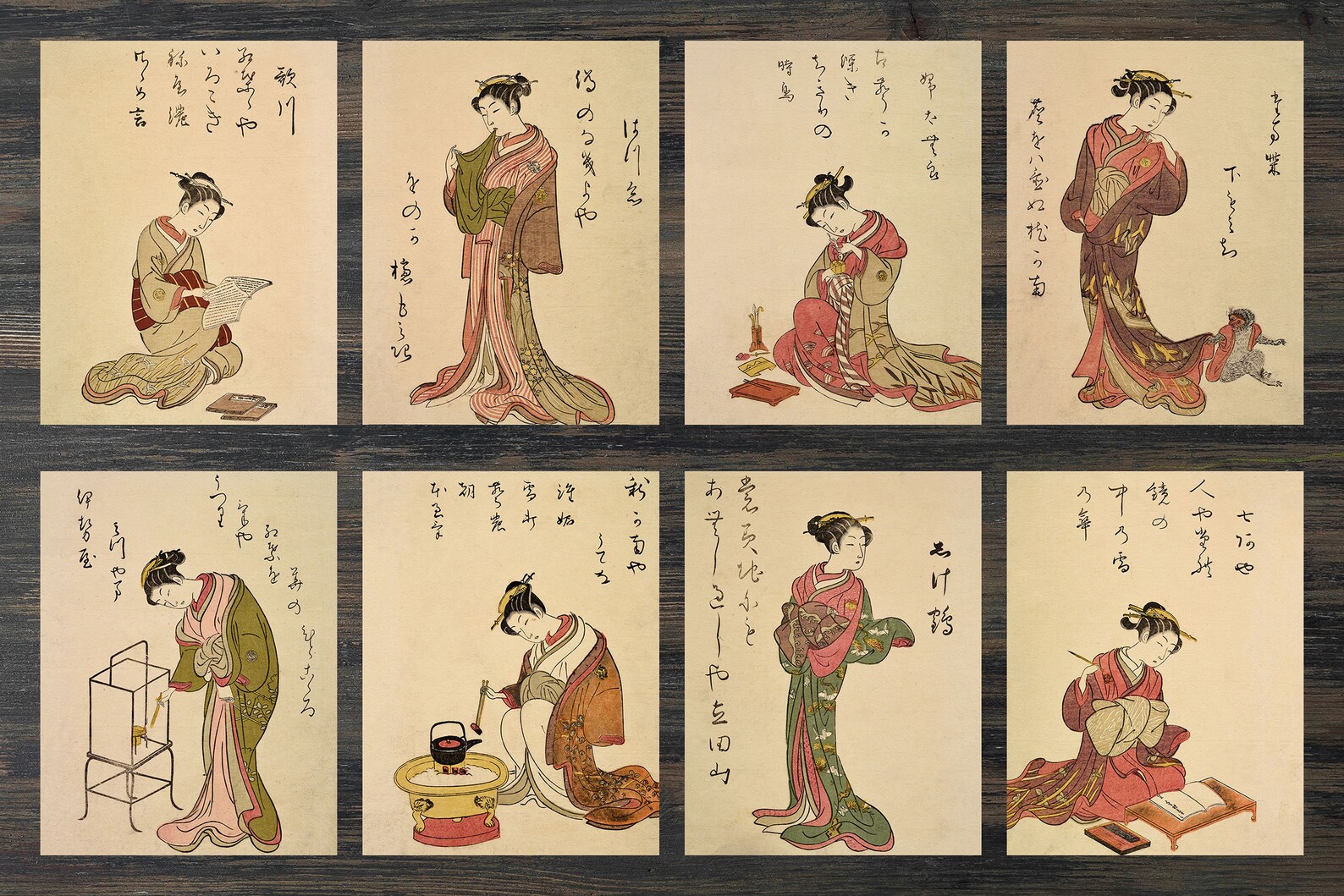 Vintage Japanese illustrations ephemera classics printable | Etsy