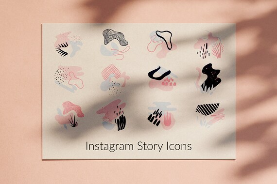 Minimal Instagram Story Icons, Insta Highlight Icons, Modern Instagram Icons, Organic Form Covers, Instagram Branding Il_570xn