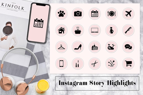 Light Pink Instagram Story Highlights Icons Instagram Stories | Etsy