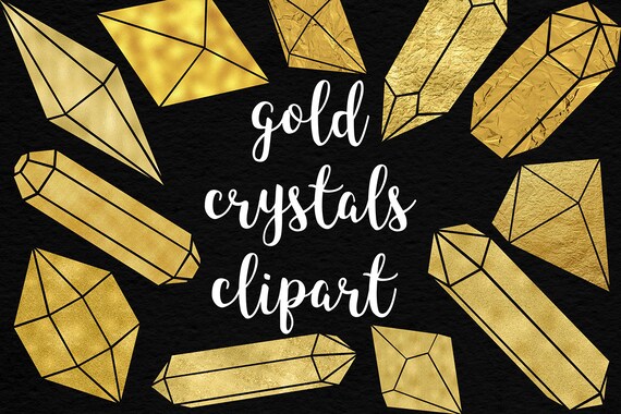 gold crystals and stones