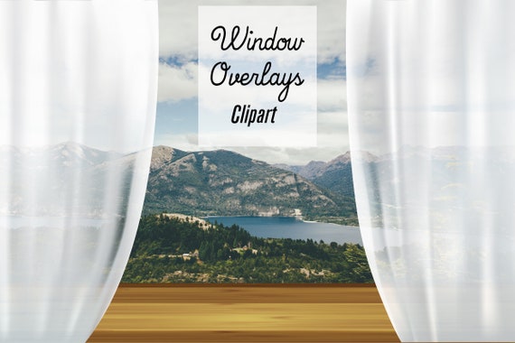 Window Overlays, Window Frame Clipart, Window Photo Frames, Transparent Windows Images, Photoshop Overlays, Separate PNG Files Il_570xn