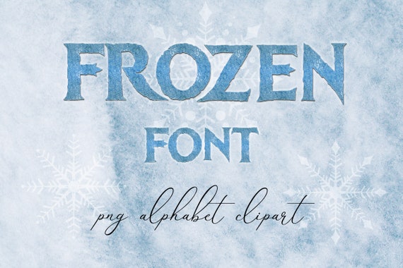 Frozen Alphabet Clipart, Frozen Font, Disney Frozen ABC Letters, Alphabet & Numbers, Transparent Background PNG Il_570xn