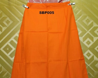 Orangetöne Fertiger Baumwolle Petticoat/ Inrock für Saree , Frauen Petticoats, Indischer Petticoat / Saree Petticoat / Saree Inskirt