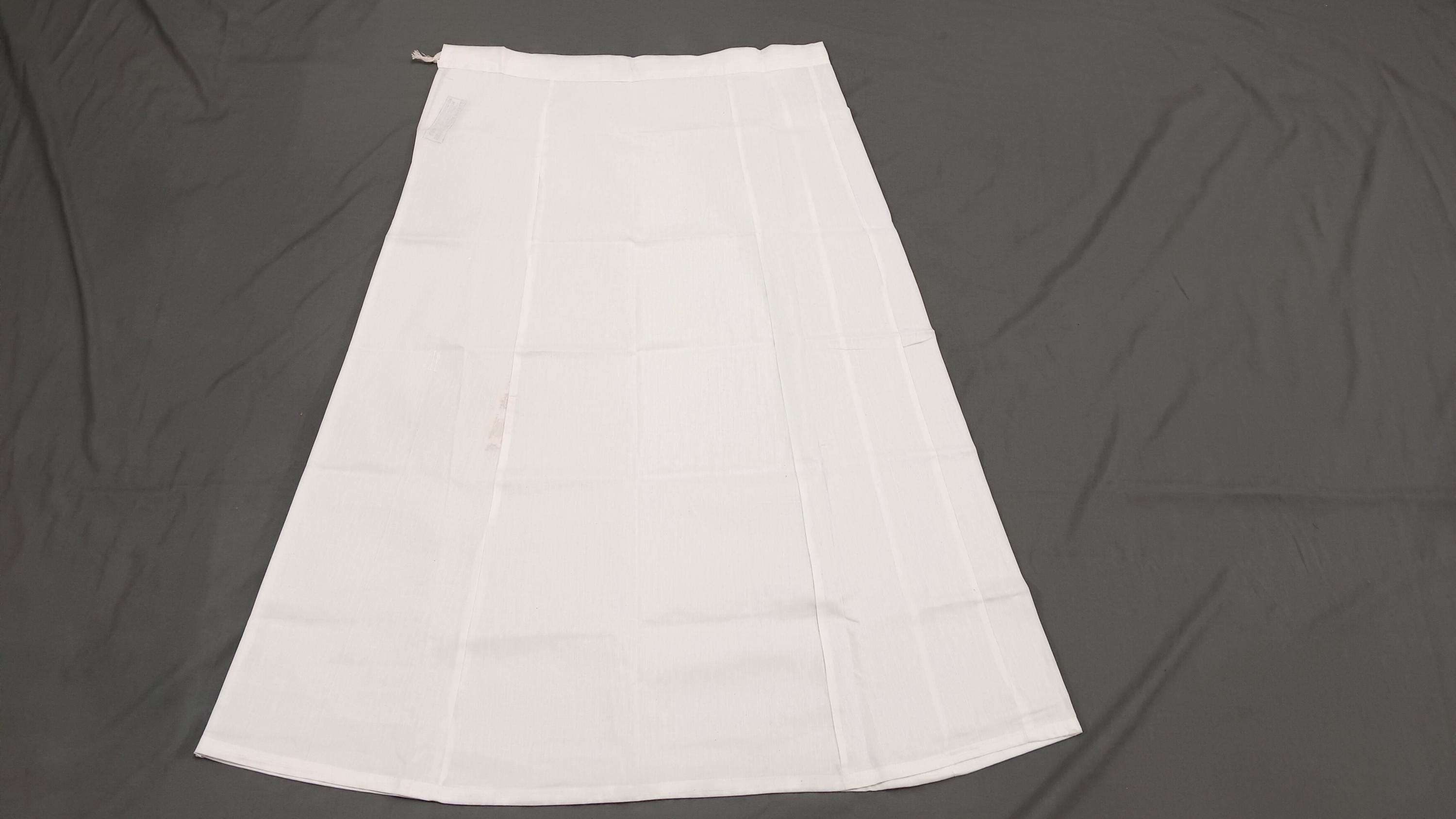 Jupon En Coton Pour Sari Indien - Taille Réglable 66-106 Cm, Longueur 99 Cm, 100% Coton - 9