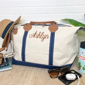 Monogram Duffel Bag | Monogram Weekender | Personalized Weekender | Monogram Travel Bag | Overnight Bag | Weekender Canvas Bag | Austin