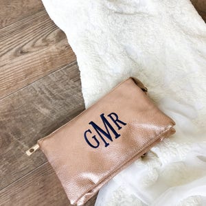 Monogram Bridesmaid Gift Personalized Bridesmaid Bag Bridesmaid Gift Wedding Gift for Bridal Party Gift for Bridesmaids Monroe image 1