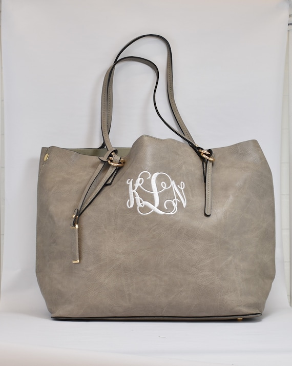 monogram tote purse