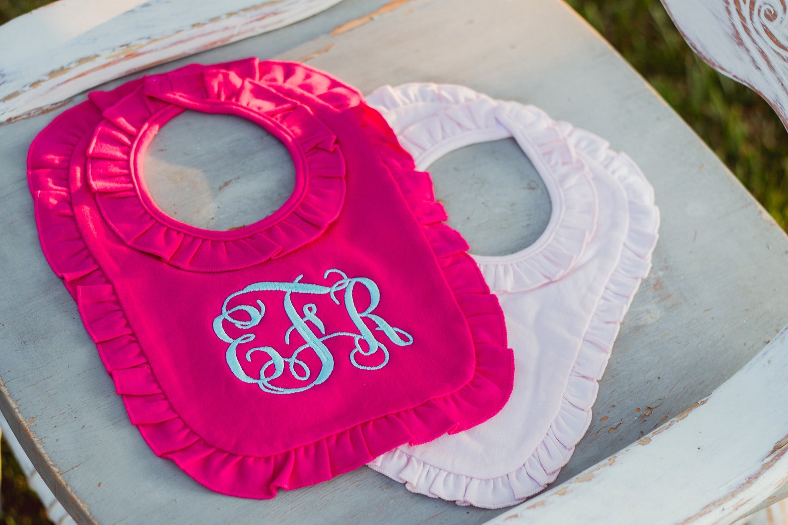 Monogram Bib Baby Girl Bib Baby Gift Baby Bib Baby Etsy