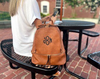 vegan leather backpack