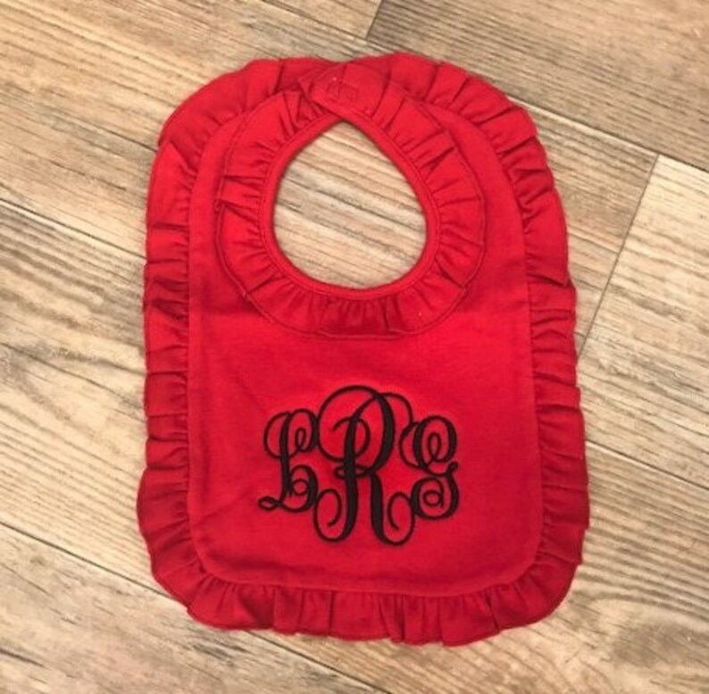 Monogram Bib Baby Girl Bib Baby Gift Baby Bib Baby Etsy