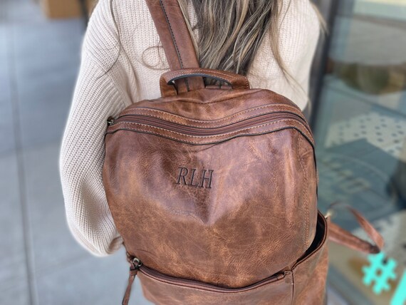 Monogrammed Backpack Purse Personalized 