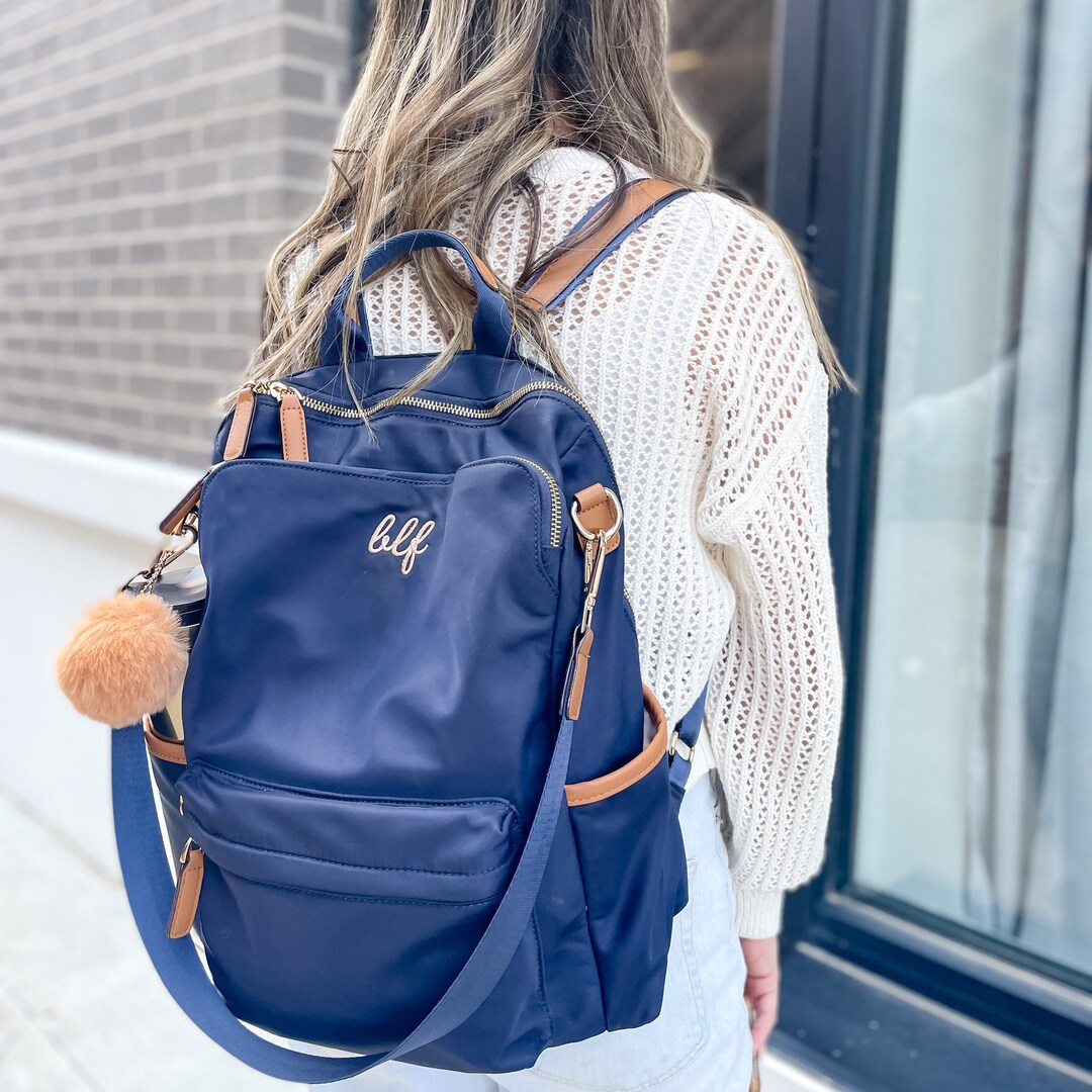 Monogrammed Laptop Backpack Women, Laptop Bag Women, Work Bag