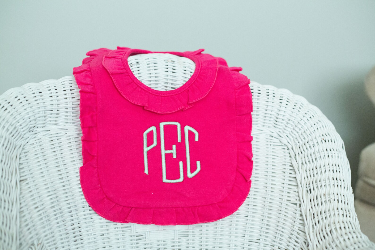 Monogram Bib Baby Girl Bib Baby Gift Baby Bib Baby Etsy