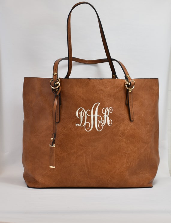 monogram tote purse