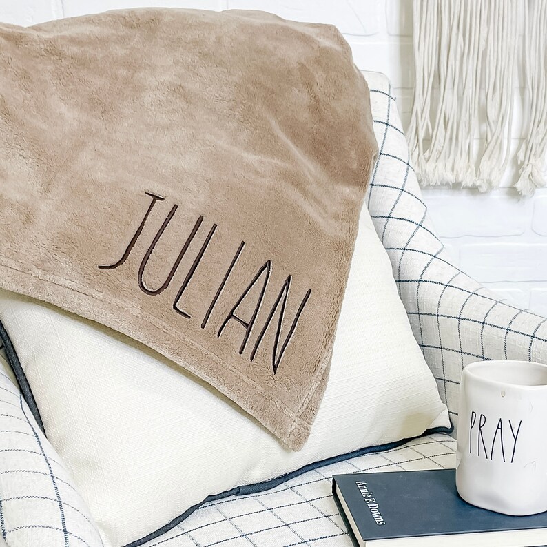 Personalized Throw Blanket for Adults Monogrammed Blanket Etsy