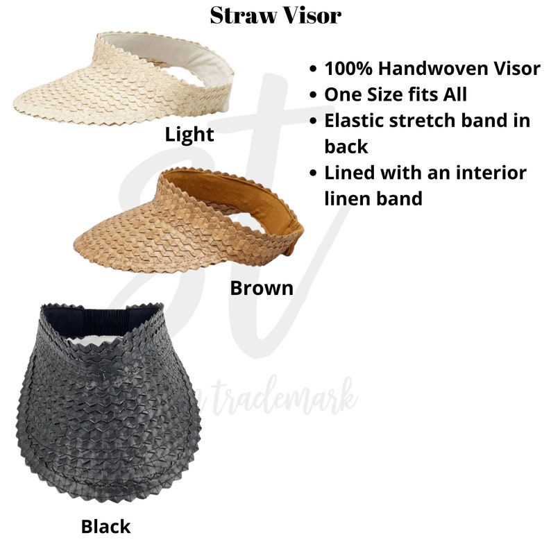 Personalized Straw Visors for Women, Monogrammed Straw Visor Embroidered, Womens Straw Hat, Beach Visors for Women, Pool Visors, Girls Trip image 9