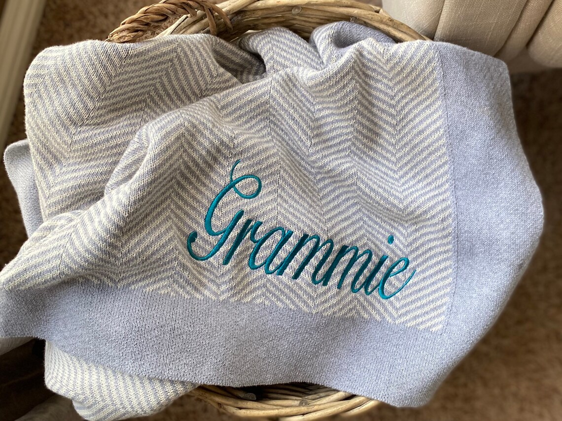 Grandma Blanket Personalized Grandma Mothers Day Gift Etsy
