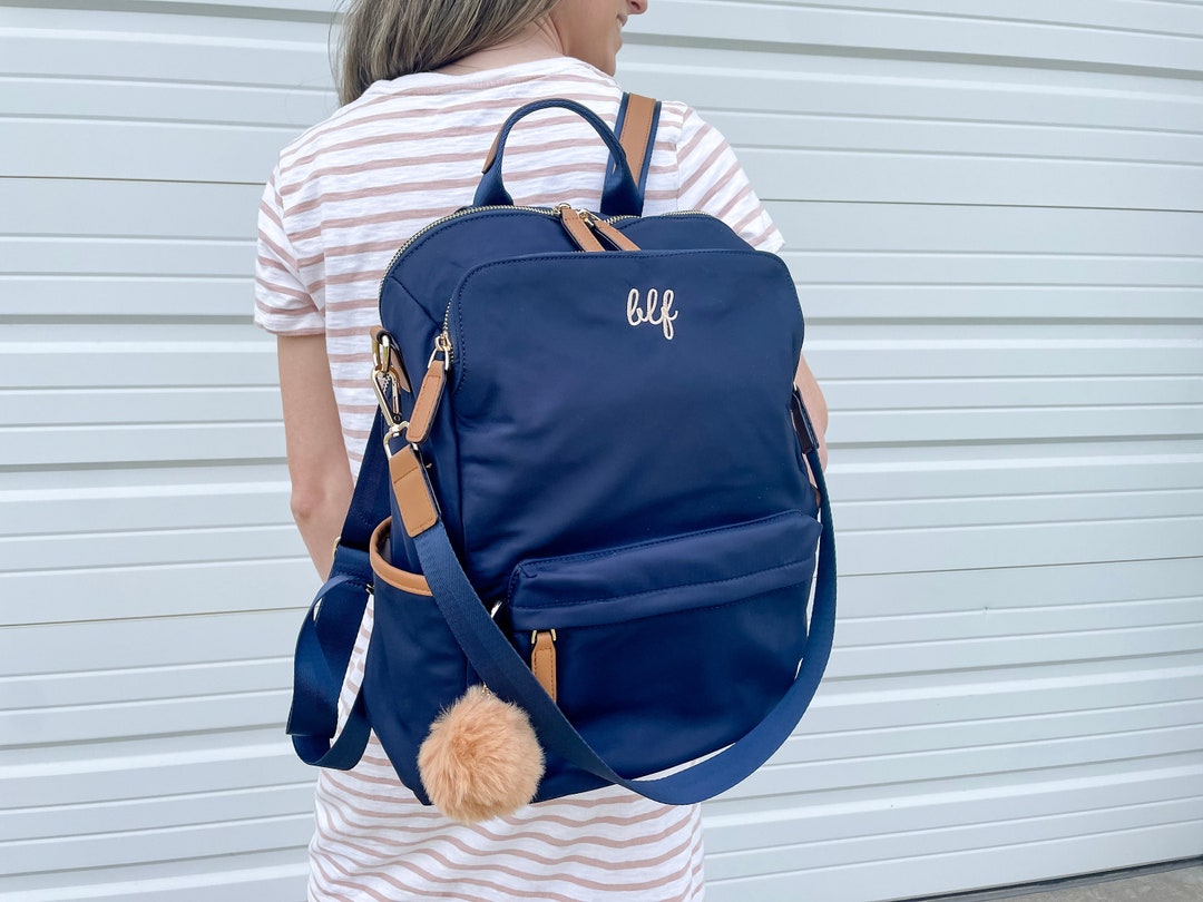 Monogrammed Laptop Backpack Women Laptop Bag Women Work Bag Etsy