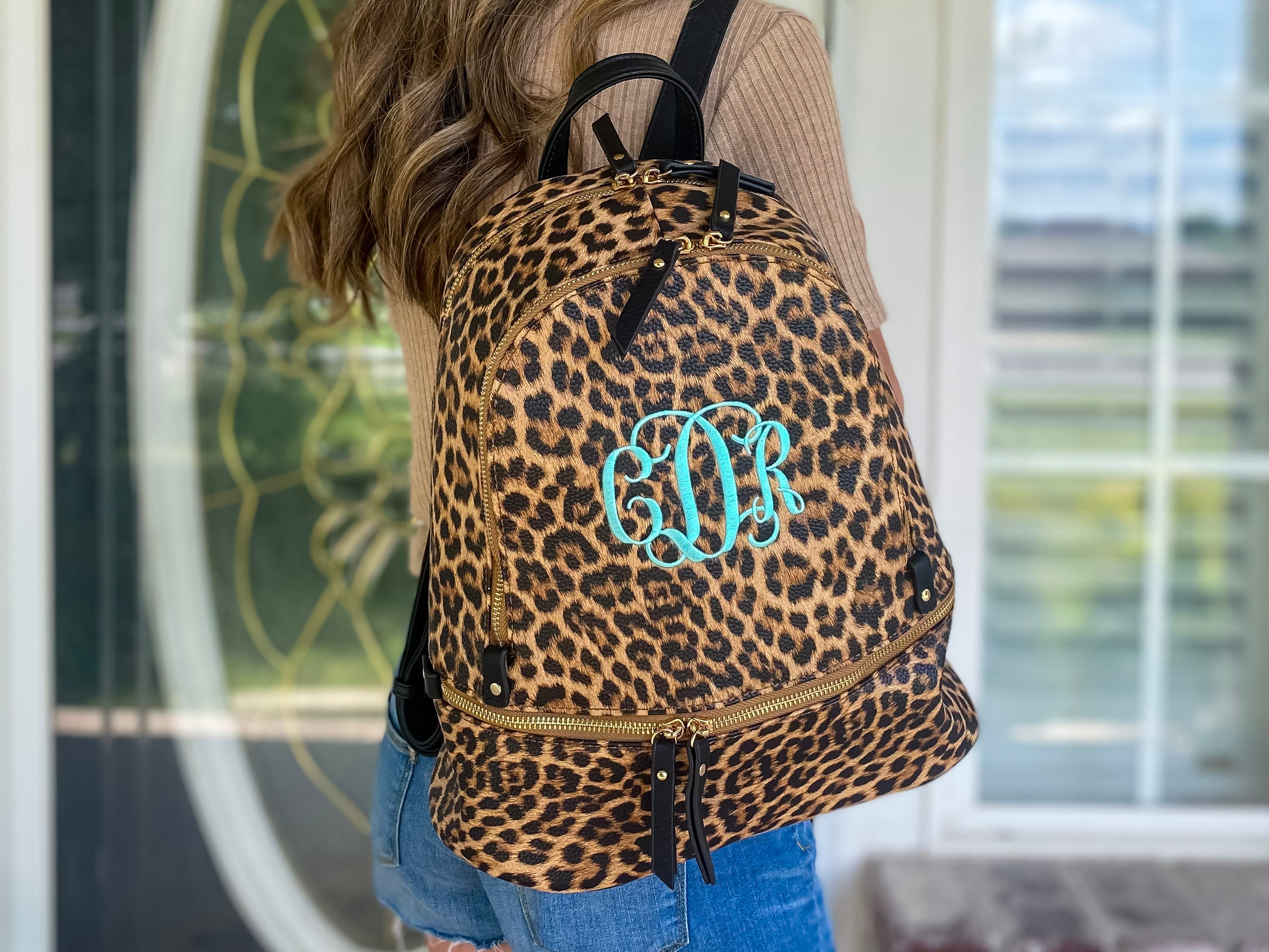 Leopard Backpack Purse Animal Print Backpack Monogram - Etsy Leopard Backpack Purse Animal Print Backpack Monogram - Etsy