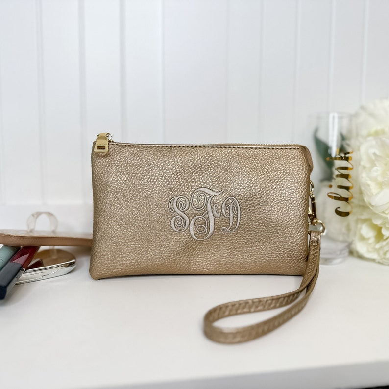 Monogram Bridesmaid Gift Personalized Bridesmaid Bag Bridesmaid Gift Wedding Gift for Bridal Party Gift for Bridesmaids Monroe image 2