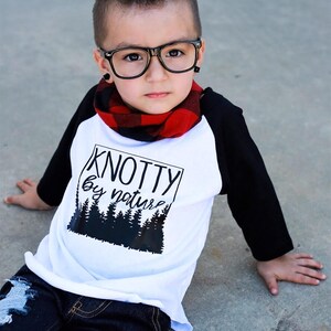 KNOTTY By Nature Black and White Baseball Tee