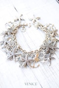 Starfish bracelet, silver charms bracelet, beach bracelet, ethnic bracelet, boho bracelet, hippie bracelet, gift for her, mermaid gift