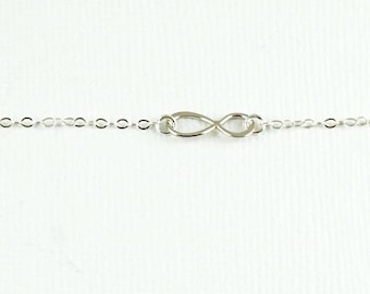 Couples Necklace, Infinity Necklace, Simple Necklace, Dainty Necklace, Mothers Necklace, Sterling Necklace