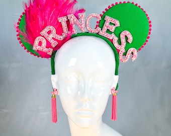 Mickey Ears, Minnie Ears, Mouse ears with flexible headband, No headache Disney Ears, Princess mouse ears