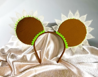 Unique Mickey Mouse Ears: Flexible Headband, No Headache + Free Earrings