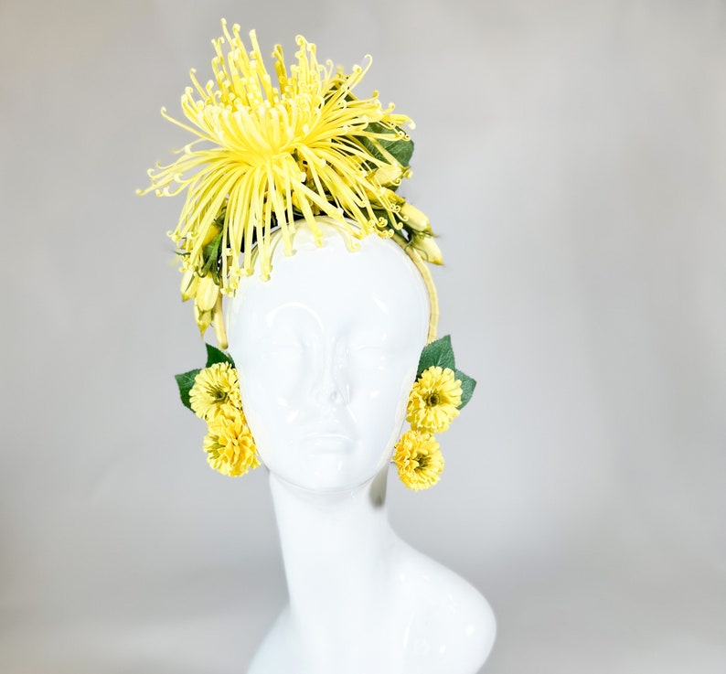 1950s Accessories | 50s Scarves, Belts, Parasols, Umbrellas     Flower Headband Floral Headpiece Flower Crown Festival Headpiece Wedding Headband Kentucky Derby Headpiece Statement Earrings  AT vintagedancer.com