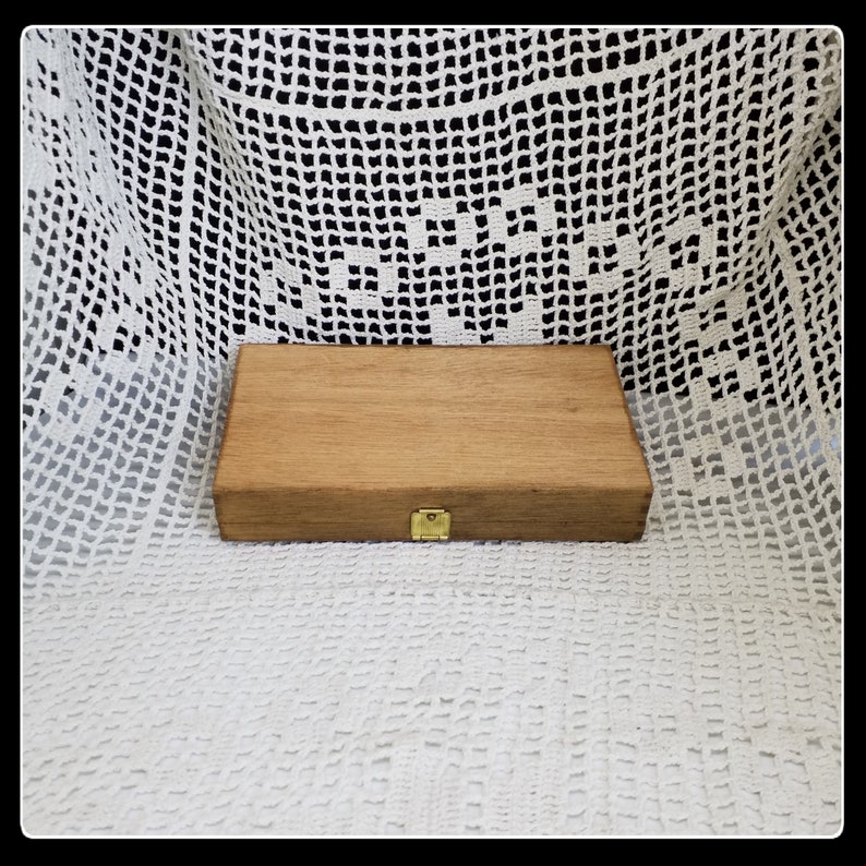 Handmade altered purple wooden mixed media jewelry box