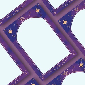 Star Arch, A6 Notepad Handmade Plastic-free To-do List Purple Magical ...