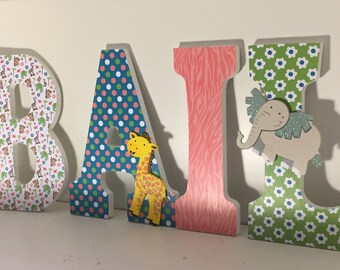 Animal letters for baby nursery