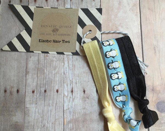 Penguin Elastic Hair Ties Yoga Hair Ties Ponytail Holder Elastic Hair