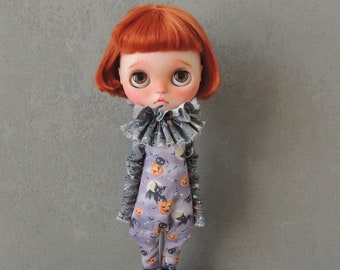 Halloween Blythe, Blythe Halloween outfit, Blythe jumpsuit, Blythe boho, Halloween outfit witch