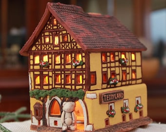 ドイツの家、バイエルン、ローテンブルク、陶器のキャンドルハウス